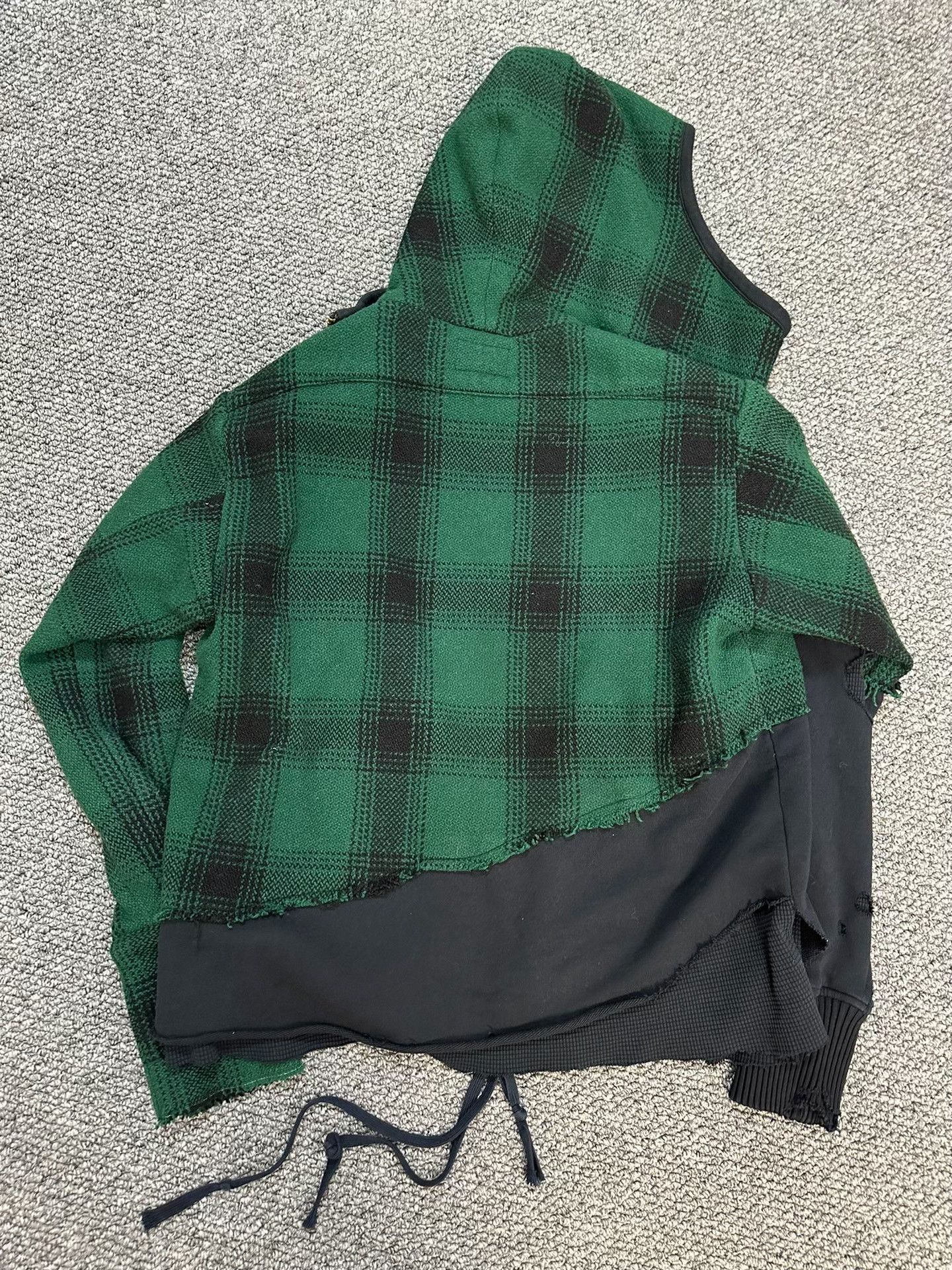 Greg Lauren Greg Lauren Spliced Thick Wool Shirt Size US L / EU 52-54 / 3 - 5 Thumbnail