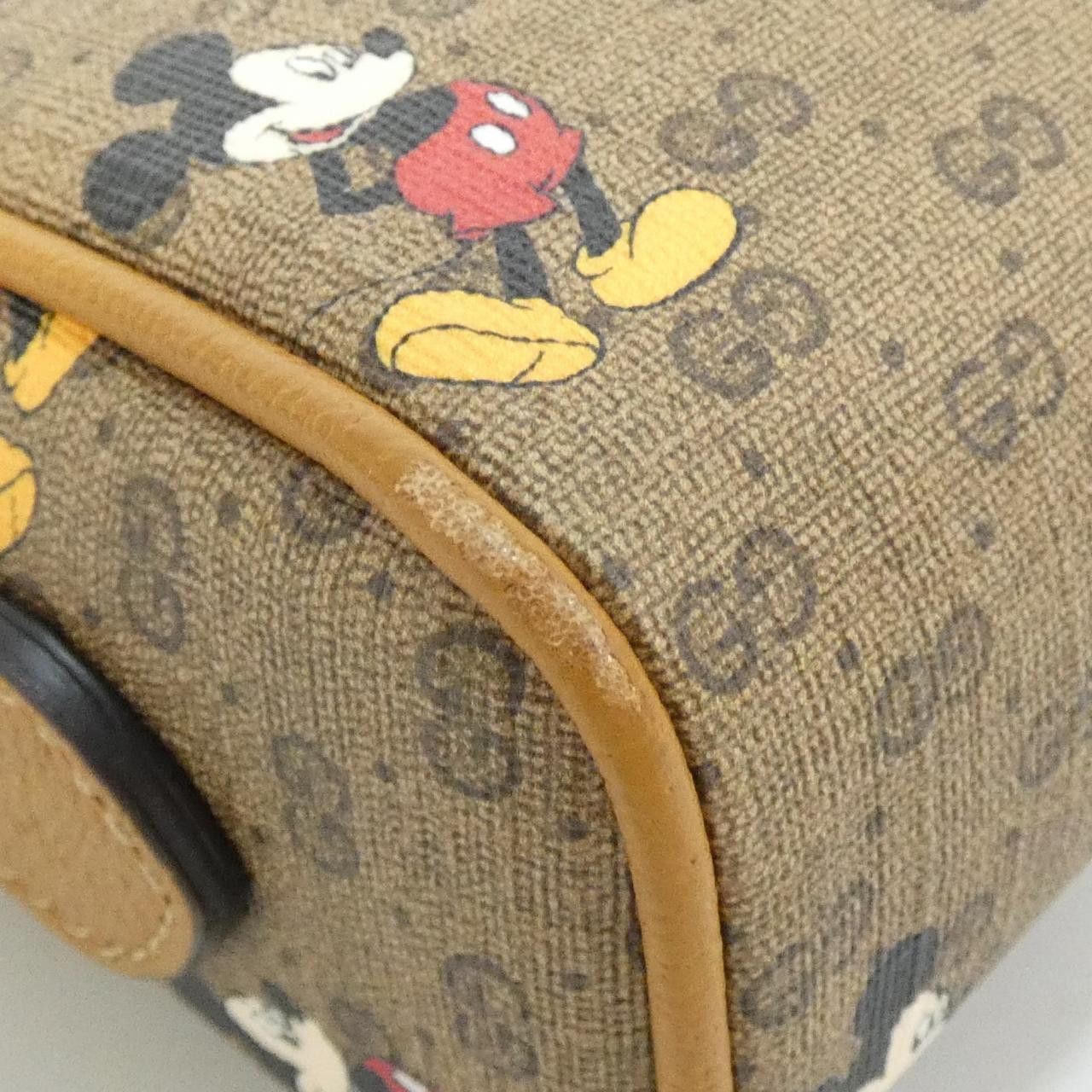 Gucci Gucci Gucci Mickey Print Mini GG Supreme Shoulder Bag Leather Shoulder Bag 602536 HWUBM DUTY FREE for USA Size ONE SIZE - 3 Thumbnail