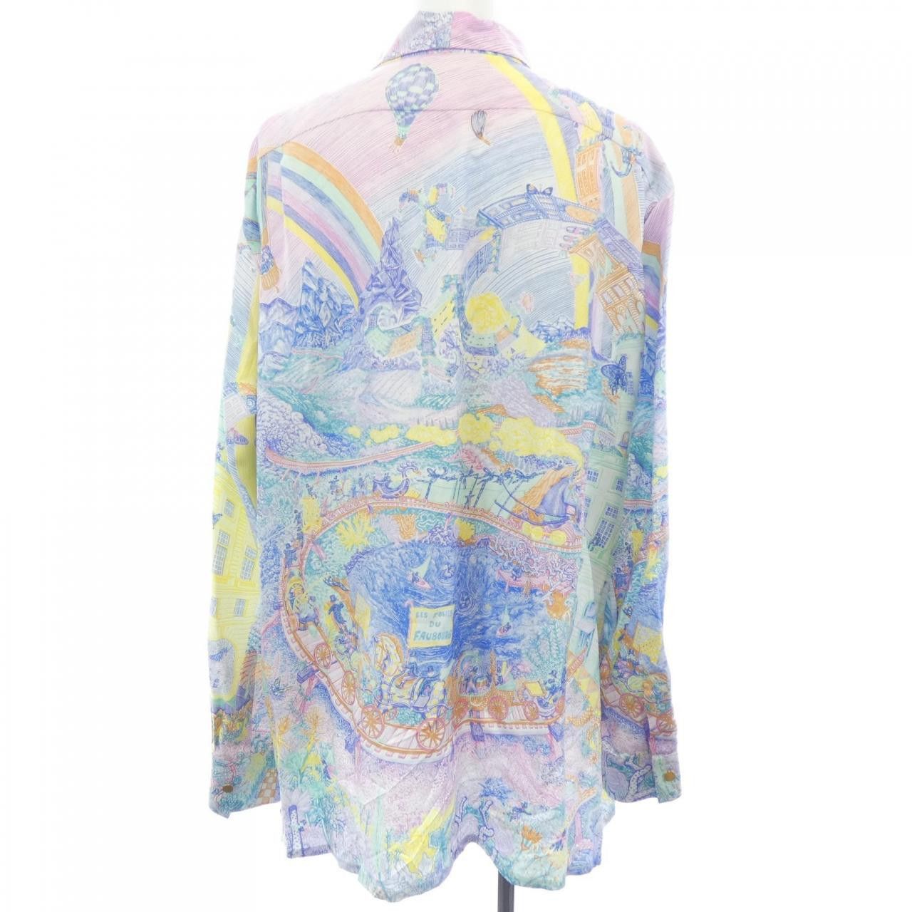 Hermes Hermes Hermes LES FOLIES DU FAUBOURG Silk Shirt Textile Dress Shirt DUTY FREE for USA Size ONE SIZE - 2 Thumbnail