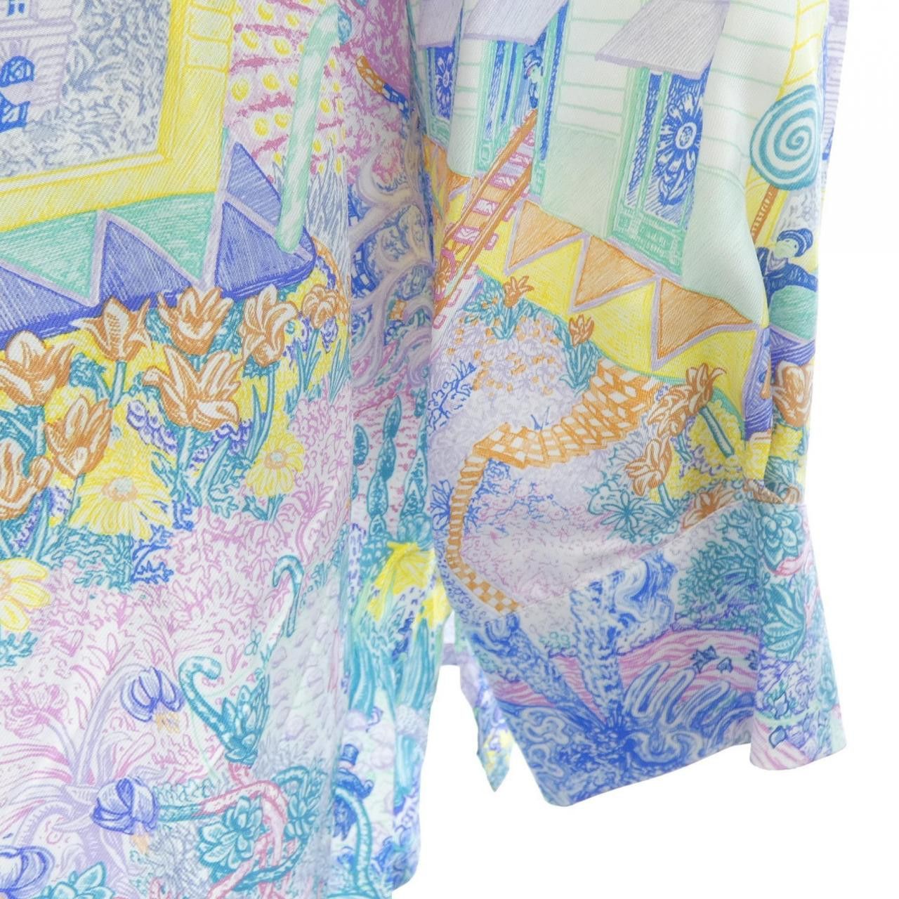 Hermes Hermes Hermes LES FOLIES DU FAUBOURG Silk Shirt Textile Dress Shirt DUTY FREE for USA Size ONE SIZE - 6 Thumbnail