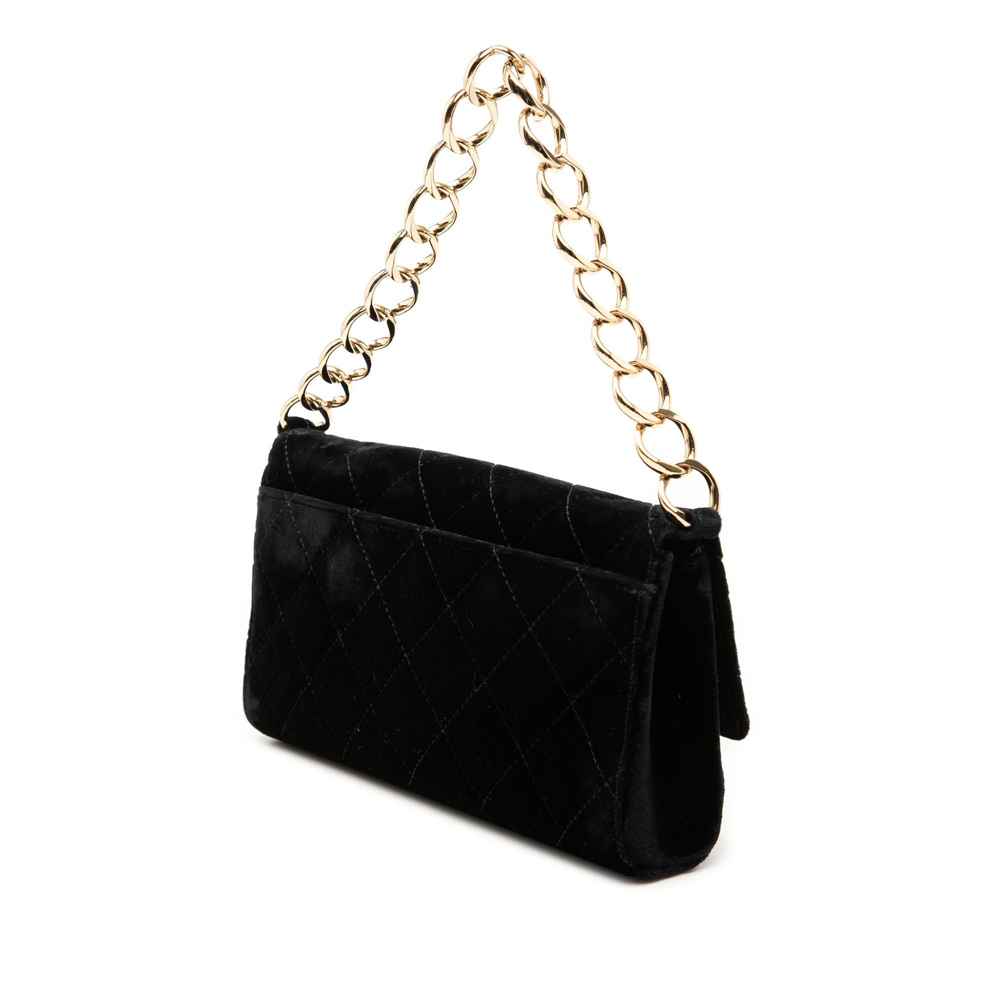 Chanel CC Quilted Velvet Chain Shoulder Bag Size ONE SIZE - 2 Thumbnail