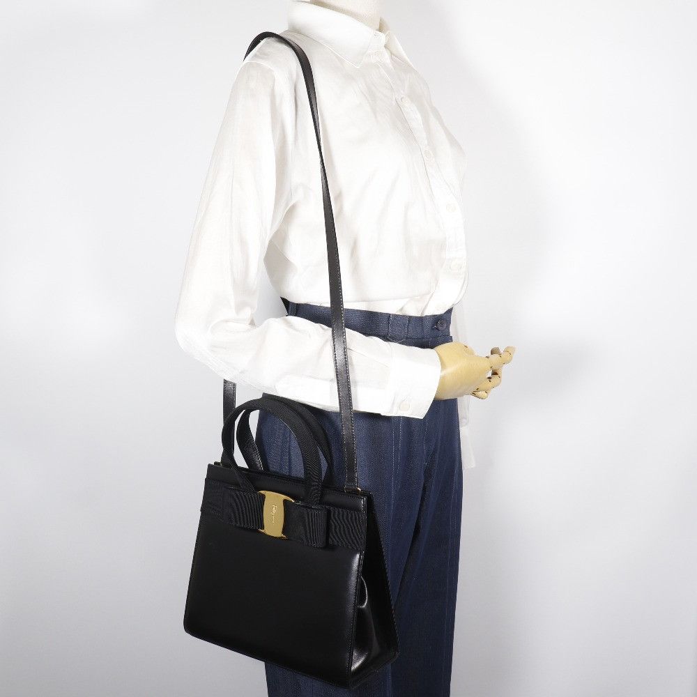 Salvatore Ferragamo Salvatore Ferragamo Salvatore Ferragamo Vara Ribbon Calf 2way Bag Leather Handbag BA214178 DUTY FREE for USA Size ONE SIZE - 15 Thumbnail