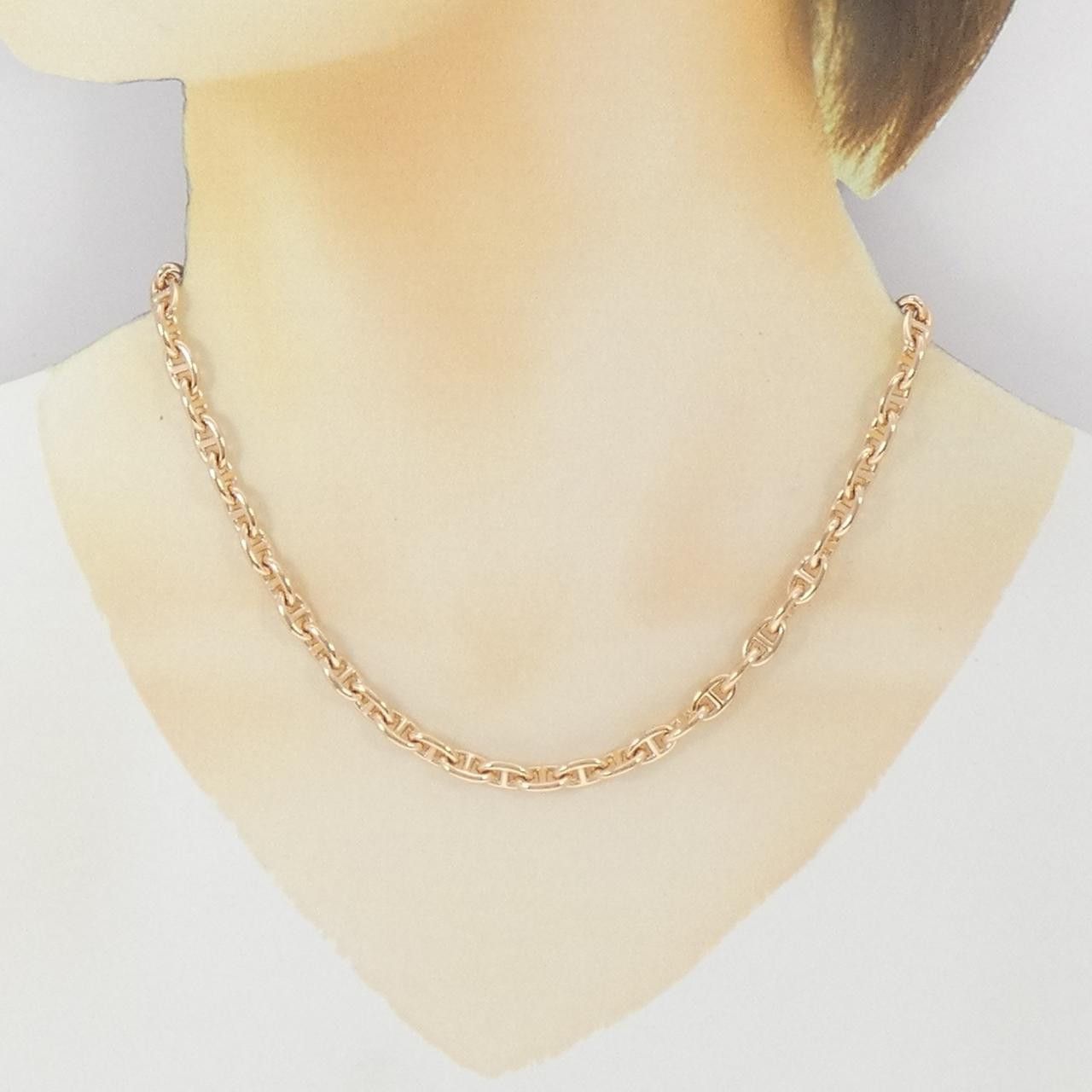 Hermes Hermes Hermès Chaîne d'Ancre TPM 750 Pink Gold Necklace Precious Metal Necklace DUTY FREE for USA Size ONE SIZE - 5 Thumbnail