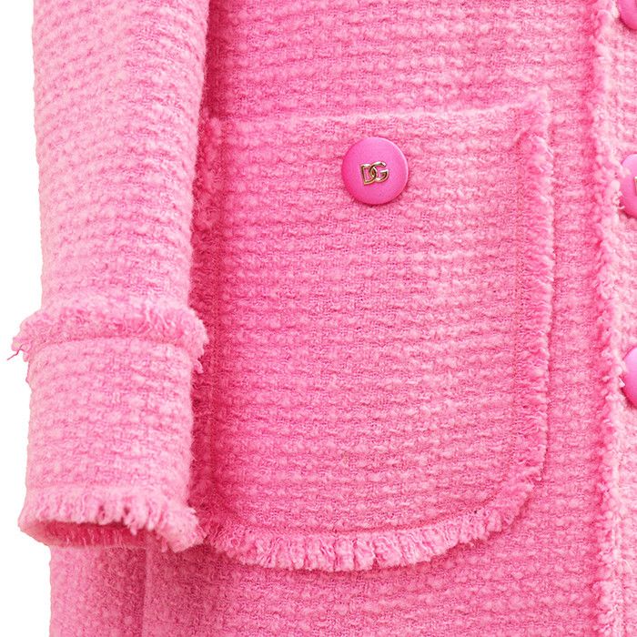 Dolce & Gabbana Dolce & Gabbana Dolce&Gabbana Tweed Wool Nylon Coat Textile Outerwear DUTY FREE for USA Size ONE SIZE - 12 Thumbnail