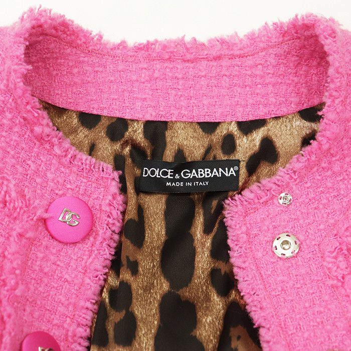Dolce & Gabbana Dolce & Gabbana Dolce&Gabbana Tweed Wool Nylon Coat Textile Outerwear DUTY FREE for USA Size ONE SIZE - 8 Thumbnail