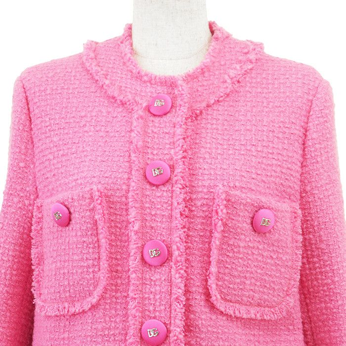 Dolce & Gabbana Dolce & Gabbana Dolce&Gabbana Tweed Wool Nylon Coat Textile Outerwear DUTY FREE for USA Size ONE SIZE - 2 Thumbnail
