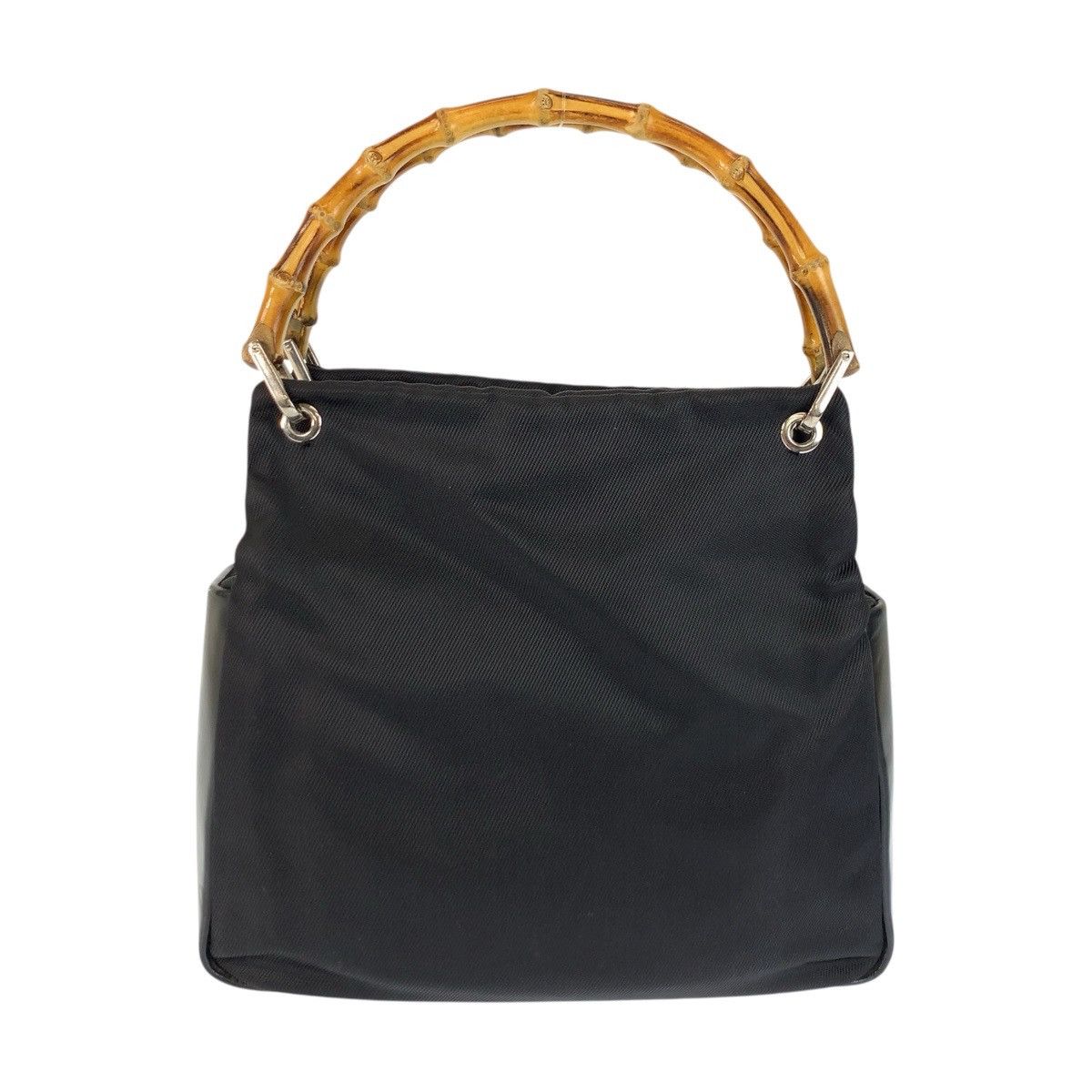 Gucci Gucci Gucci Bamboo Nylon Leather Tote Bag Leather Tote Bag 00020140580 DUTY FREE for USA Size ONE SIZE - 2 Thumbnail