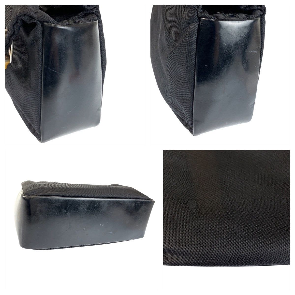 Gucci Gucci Gucci Bamboo Nylon Leather Tote Bag Leather Tote Bag 00020140580 DUTY FREE for USA Size ONE SIZE - 6 Thumbnail