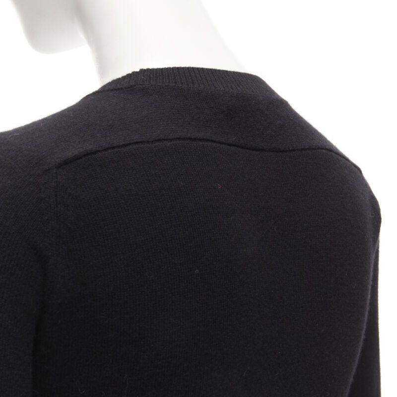 Saint Laurent Paris SAINT LAURENT 100% cashmere black ostrich feather trim mini sweater dress XS Size S / US 4 / IT 40 - 8 Thumbnail