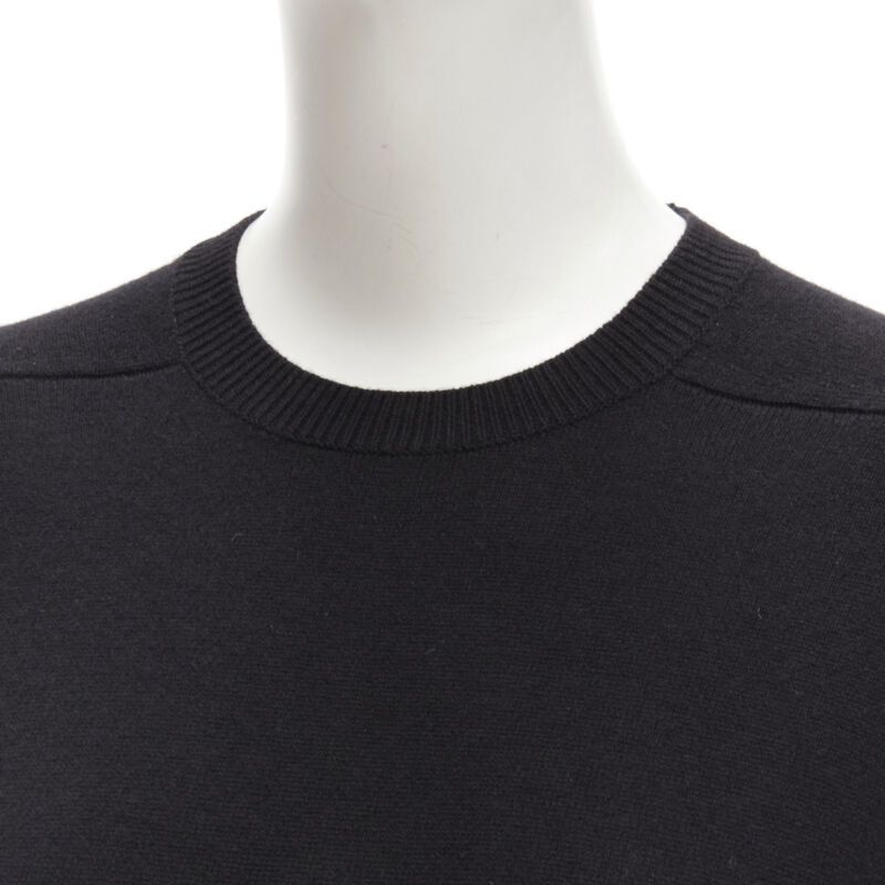 Saint Laurent Paris SAINT LAURENT 100% cashmere black ostrich feather trim mini sweater dress XS Size S / US 4 / IT 40 - 7 Thumbnail