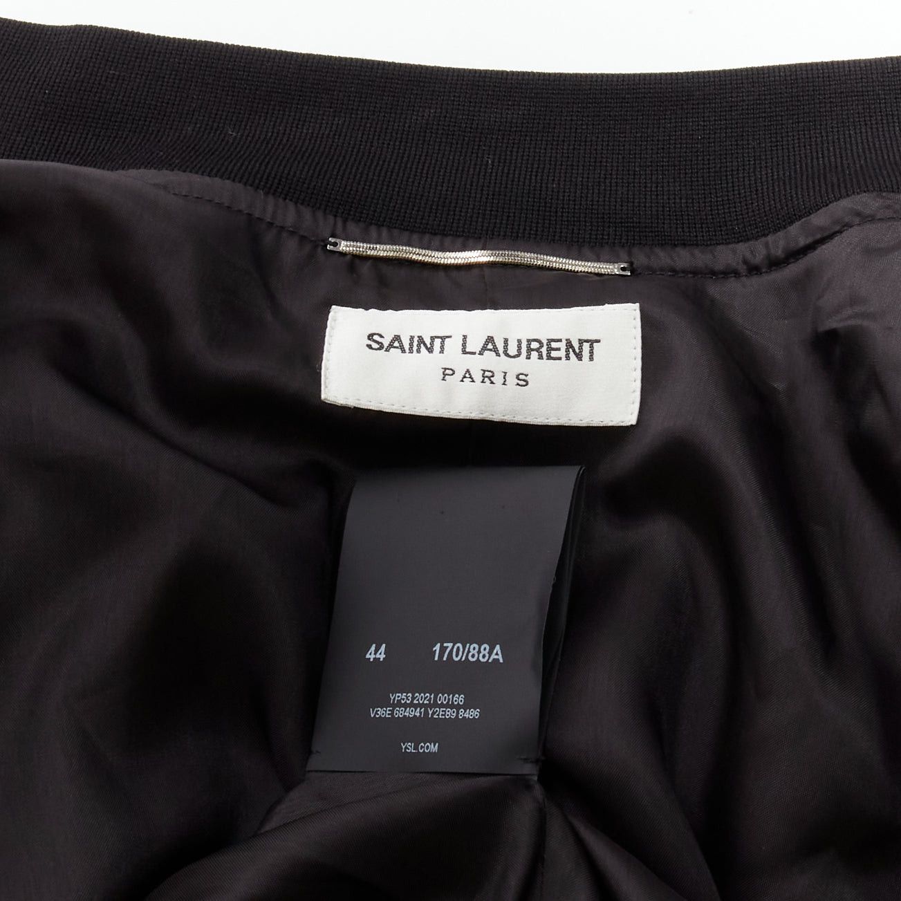 Saint Laurent Paris SAINT LAURENT 2021 Teddy floral crepe embellished bomber jacket FR44 XS Size US XS / EU 42 / 0 - 9 Thumbnail