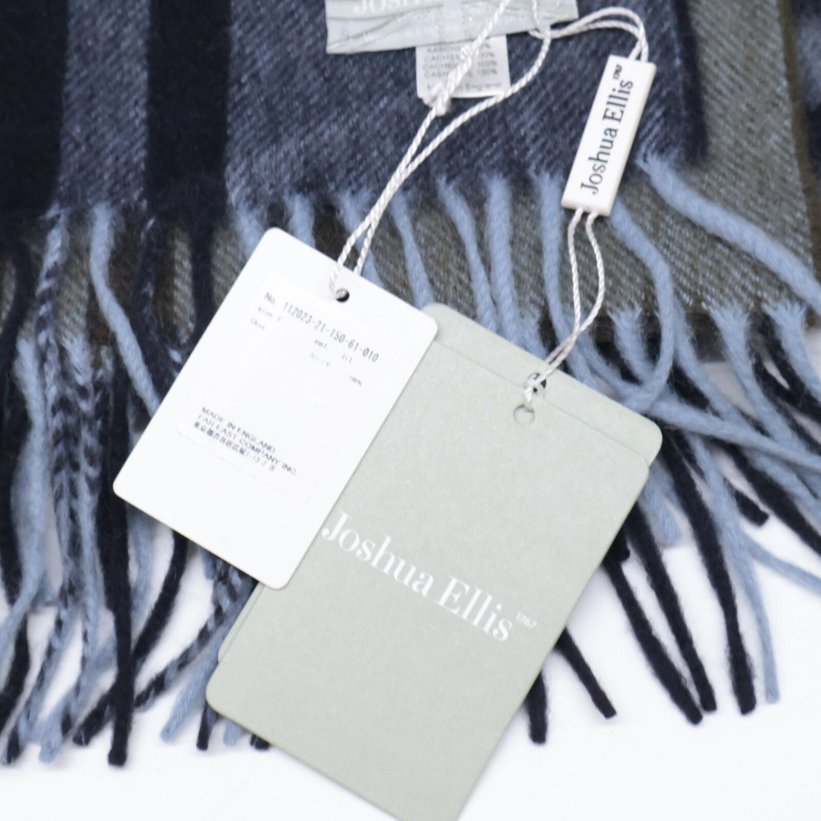 Other Other Joshua Ellis Check Cashmere Scarf Textile Scarf 112023-21-150-61-010 CPG51149 DUTY FREE for USA Size ONE SIZE - 4 Thumbnail