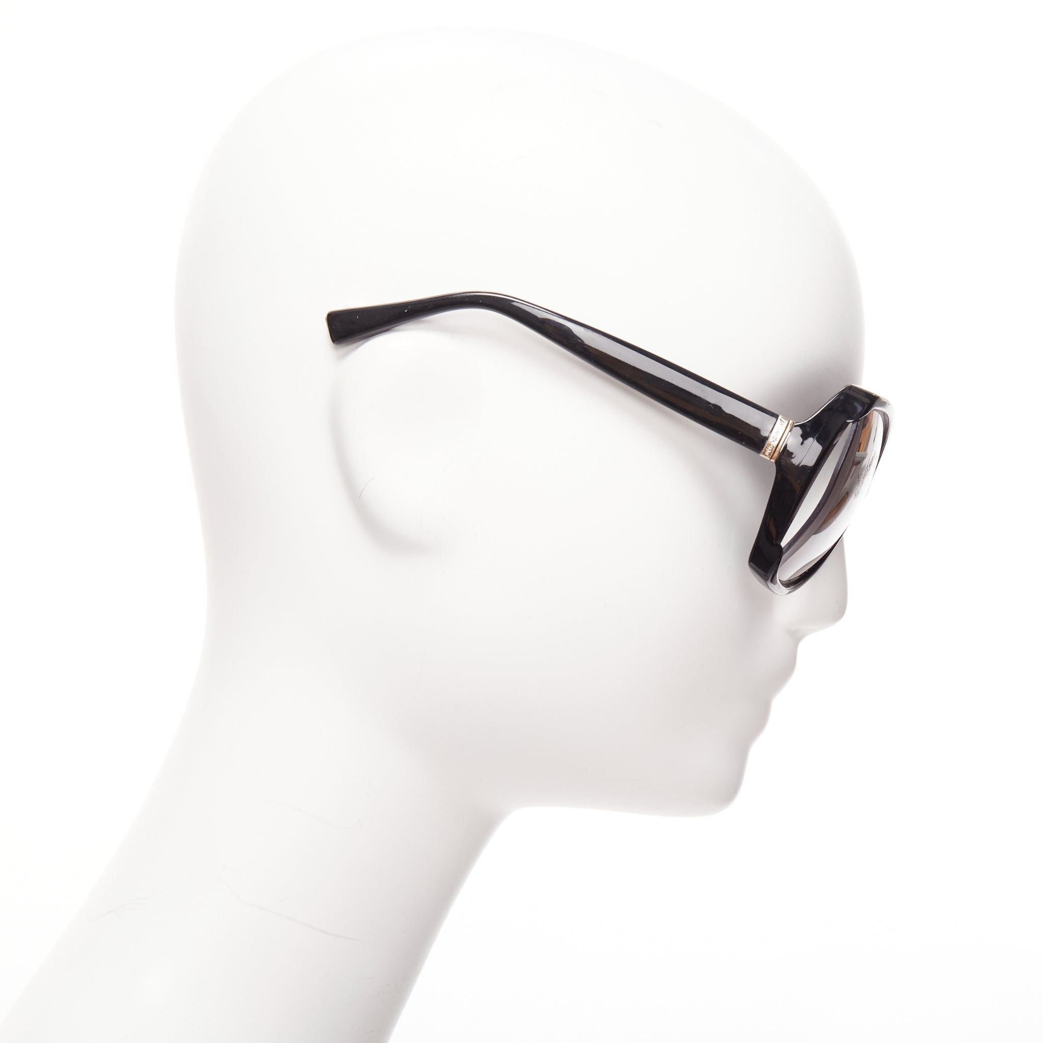 Saint Laurent Paris YVES SAINT LAURENT YSL6328S black flared out lens logo side square sunglasses Size ONE SIZE - 4 Thumbnail