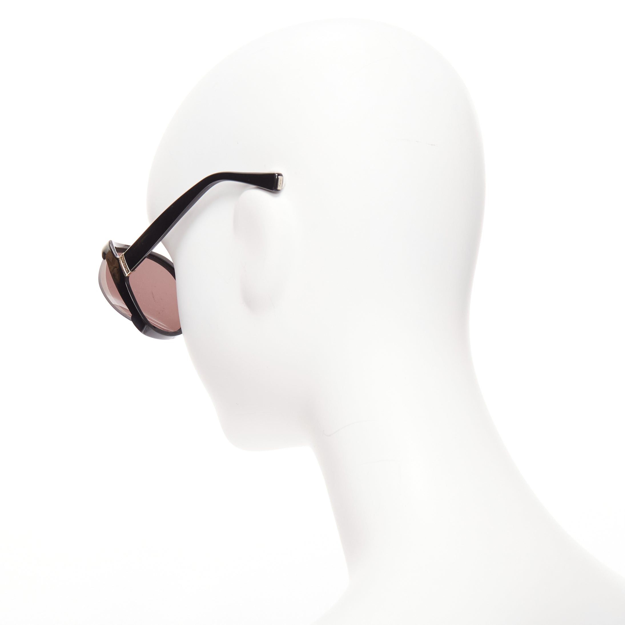 Saint Laurent Paris YVES SAINT LAURENT YSL6328S black flared out lens logo side square sunglasses Size ONE SIZE - 5 Thumbnail