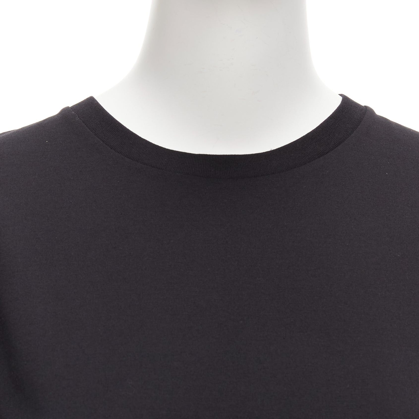 Saint Laurent Paris SAINT LAURENT 2017 black cotton box white logo boxy half sleeve tshirt XS Size S / US 4 / IT 40 - 7 Thumbnail