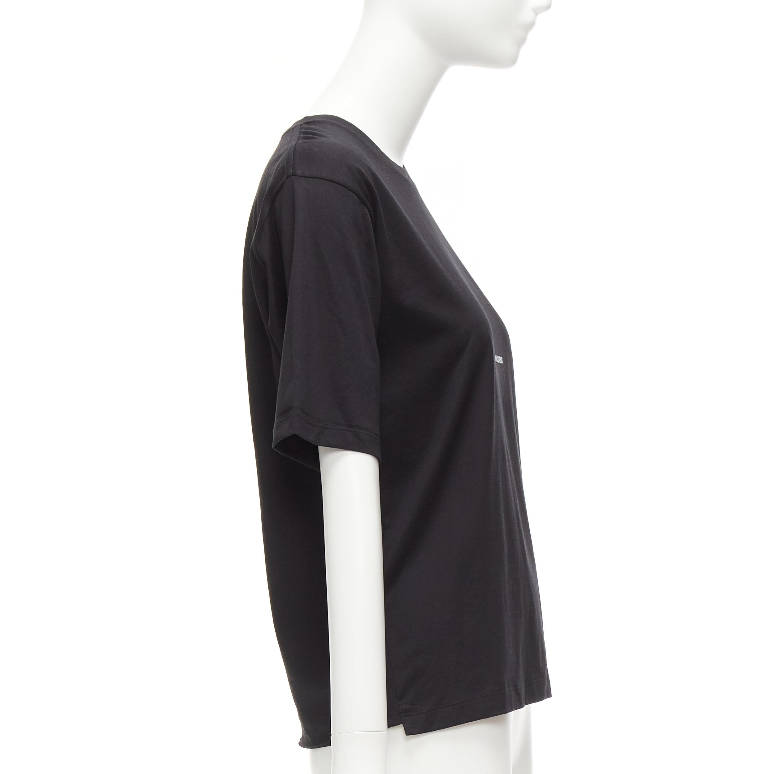 Saint Laurent Paris SAINT LAURENT 2017 black cotton box white logo boxy half sleeve tshirt XS Size S / US 4 / IT 40 - 4 Thumbnail