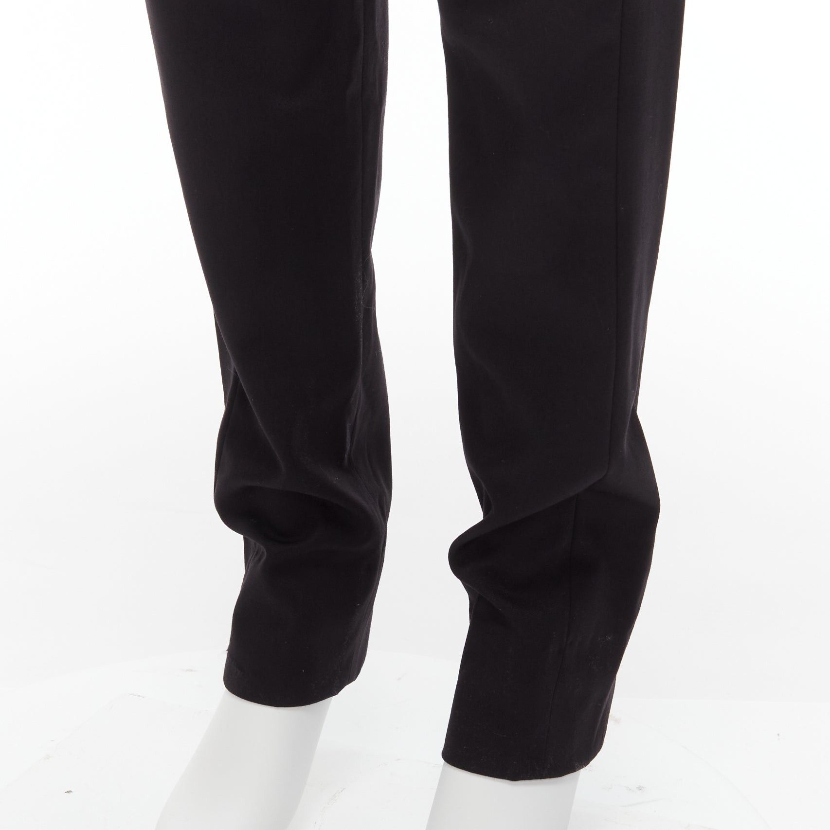 Saint Laurent Paris SAINT LAURENT 2017 black 100% virgin wool minimal pleat straight trousers FR36 S Size 27" / US 4 / IT 40 - 7 Thumbnail