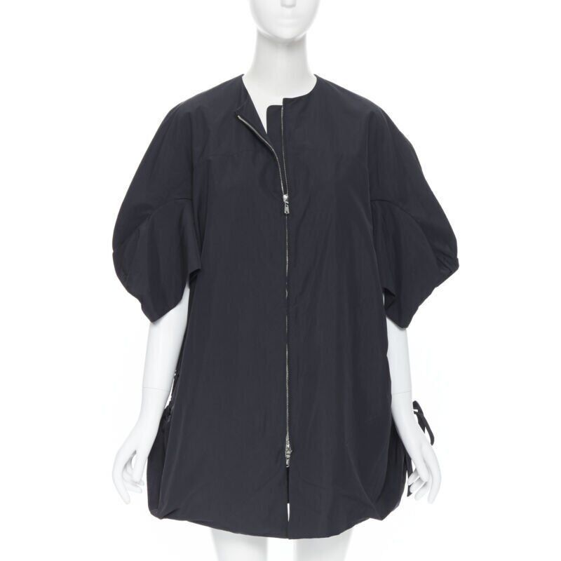 Saint Laurent Paris runway YVES SAINT LAURENT SS09 black nylon cut out drawstring cocoon coat FR38 Size S / US 4 / IT 40 - 4 Thumbnail