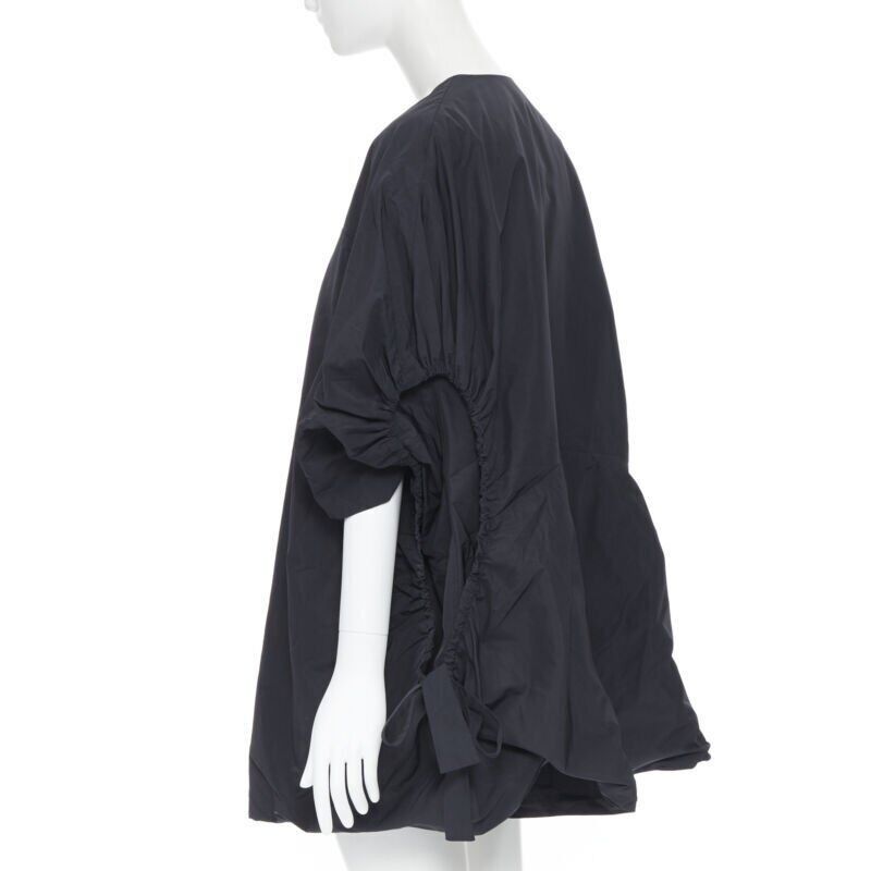 Saint Laurent Paris runway YVES SAINT LAURENT SS09 black nylon cut out drawstring cocoon coat FR38 Size S / US 4 / IT 40 - 7 Thumbnail