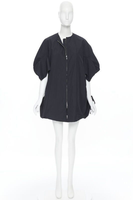 Saint Laurent Paris runway YVES SAINT LAURENT SS09 black nylon cut out drawstring cocoon coat FR38 Size S / US 4 / IT 40 - 3 Thumbnail