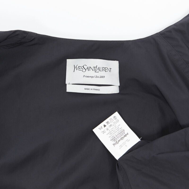 Saint Laurent Paris runway YVES SAINT LAURENT SS09 black nylon cut out drawstring cocoon coat FR38 Size S / US 4 / IT 40 - 10 Thumbnail