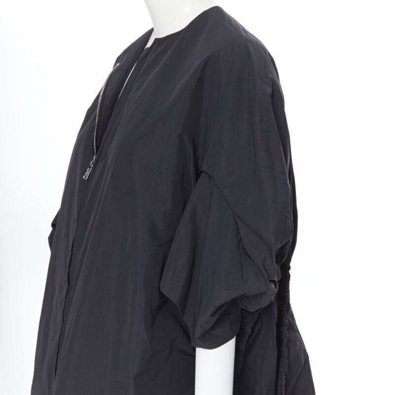Saint Laurent Paris runway YVES SAINT LAURENT SS09 black nylon cut out drawstring cocoon coat FR38 Size S / US 4 / IT 40 - 8 Thumbnail