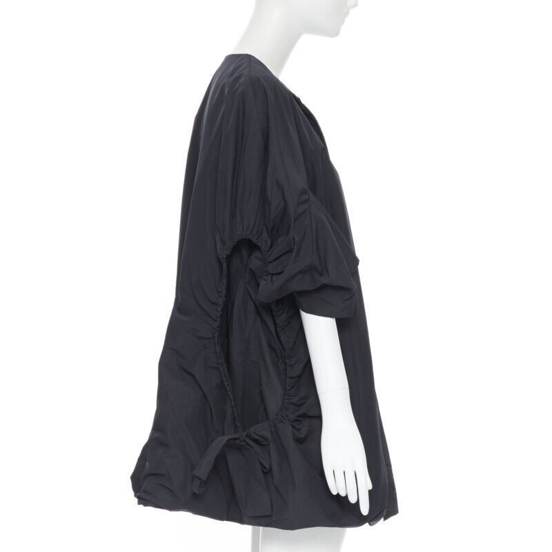 Saint Laurent Paris runway YVES SAINT LAURENT SS09 black nylon cut out drawstring cocoon coat FR38 Size S / US 4 / IT 40 - 5 Thumbnail