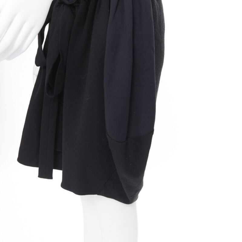 Saint Laurent Paris YVES SAINT LAURENT AW09 black cap sleeve ruched tie front bubble hem dress FR38 Size M / US 6-8 / IT 42-44 - 9 Thumbnail