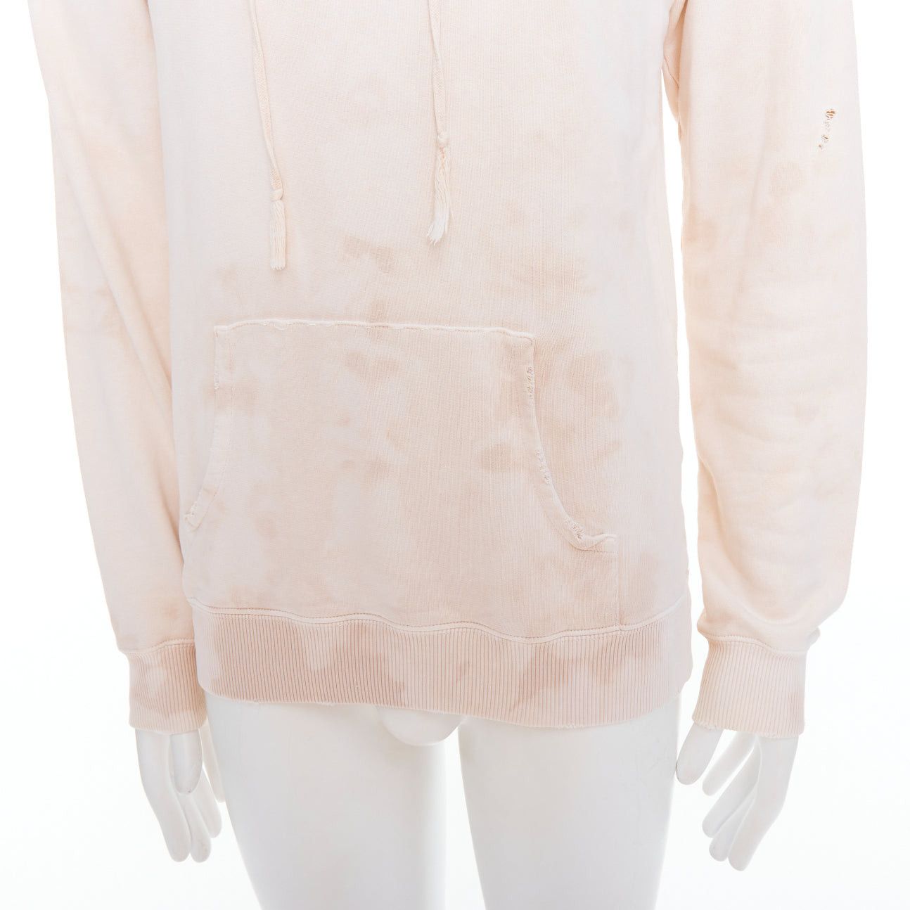 Saint Laurent Paris SAINT LAURENT 2018 cream washed tie ye distressed logo hoodie S Size US S / EU 44-46 / 1 - 7 Thumbnail