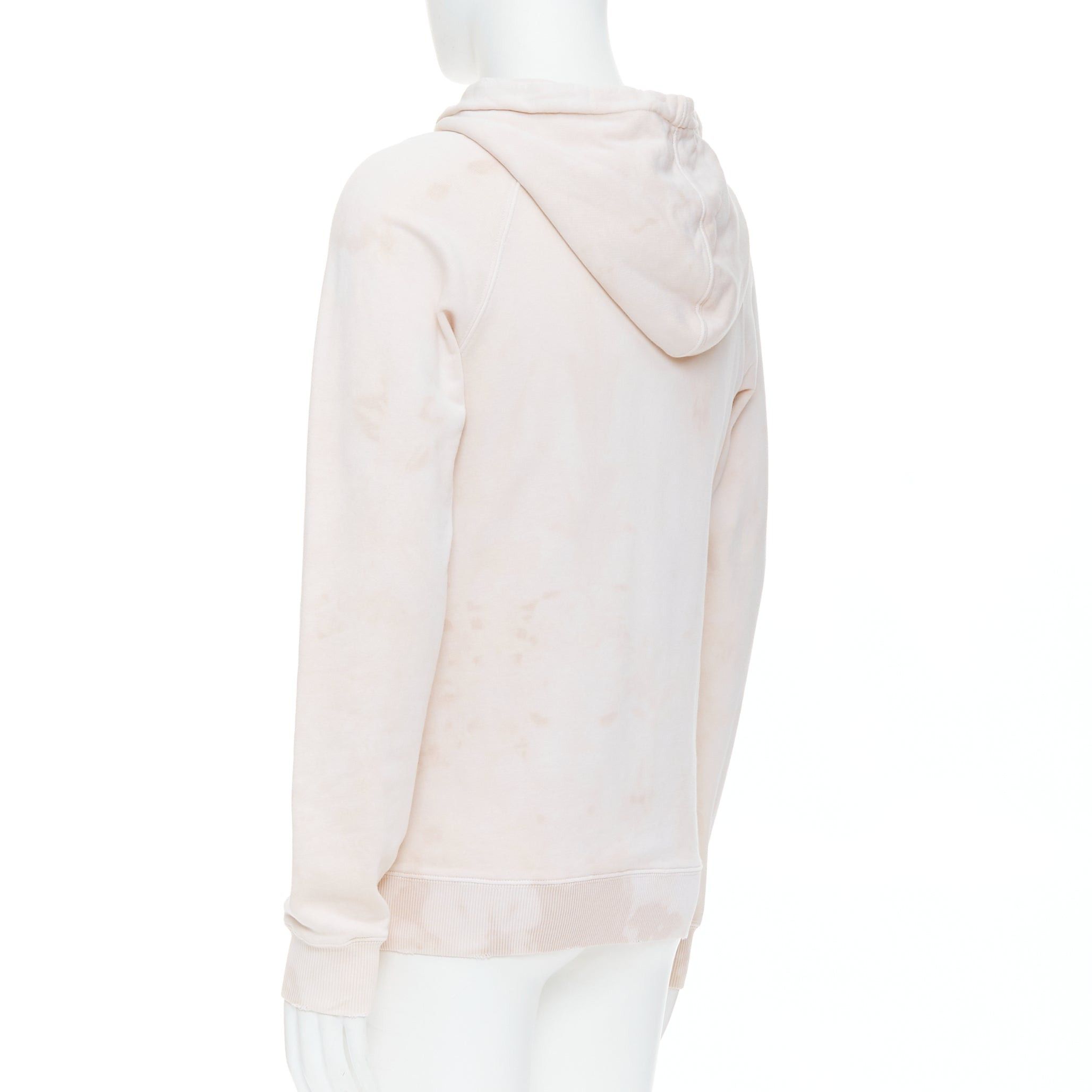 Saint Laurent Paris SAINT LAURENT 2018 cream washed tie ye distressed logo hoodie S Size US S / EU 44-46 / 1 - 6 Thumbnail