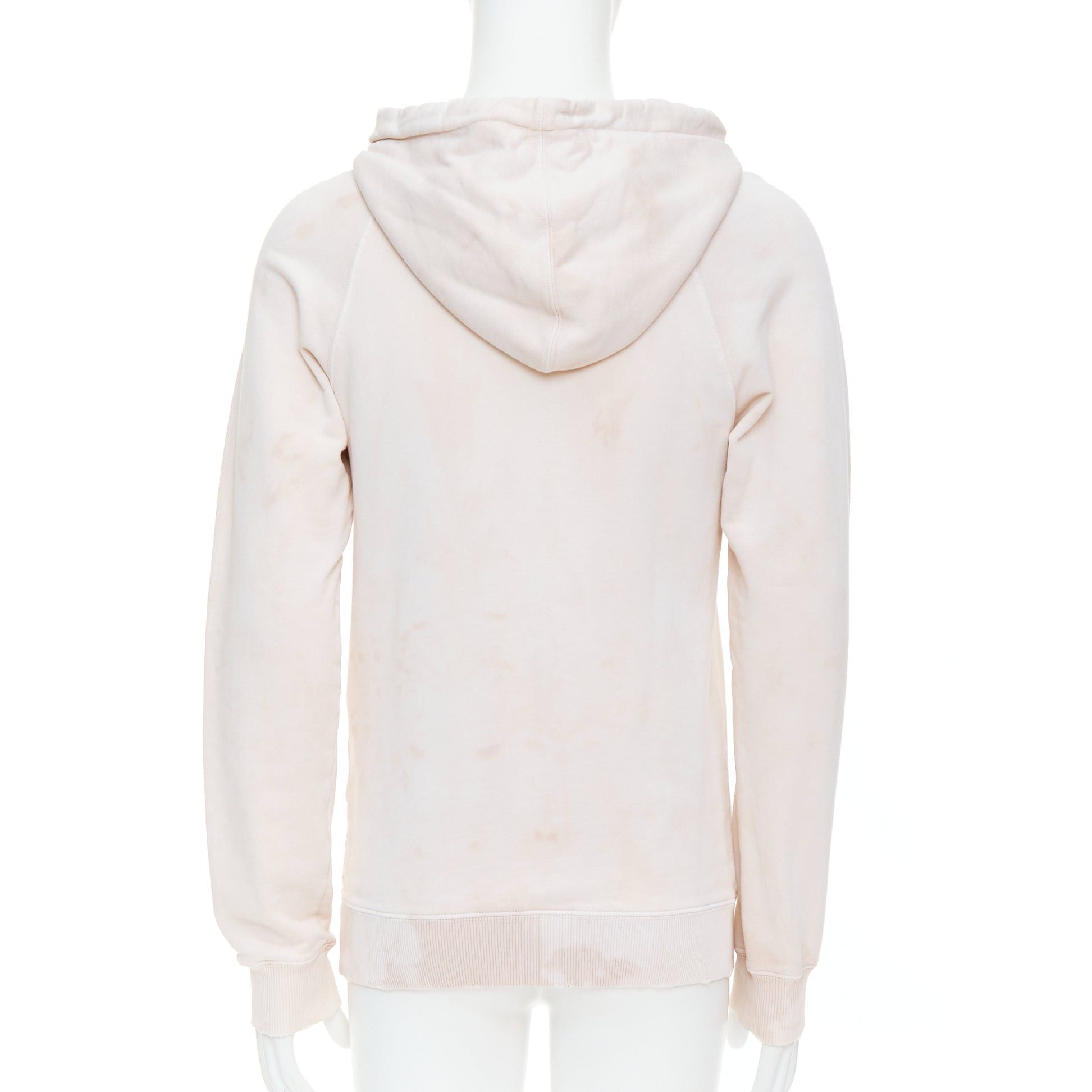 Saint Laurent Paris SAINT LAURENT 2018 cream washed tie ye distressed logo hoodie S Size US S / EU 44-46 / 1 - 5 Thumbnail