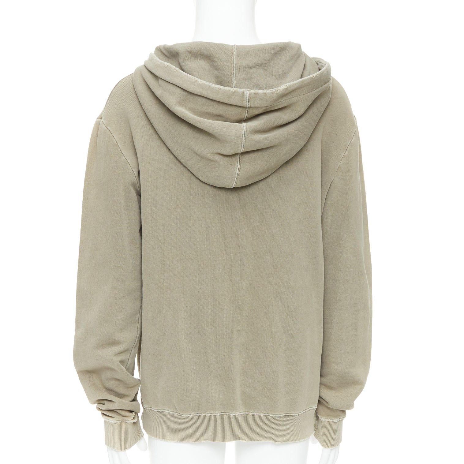 Saint Laurent Paris SAINT LAURENT 2018 stone cotton distressed washed logo hoodie S Size US S / EU 44-46 / 1 - 5 Thumbnail