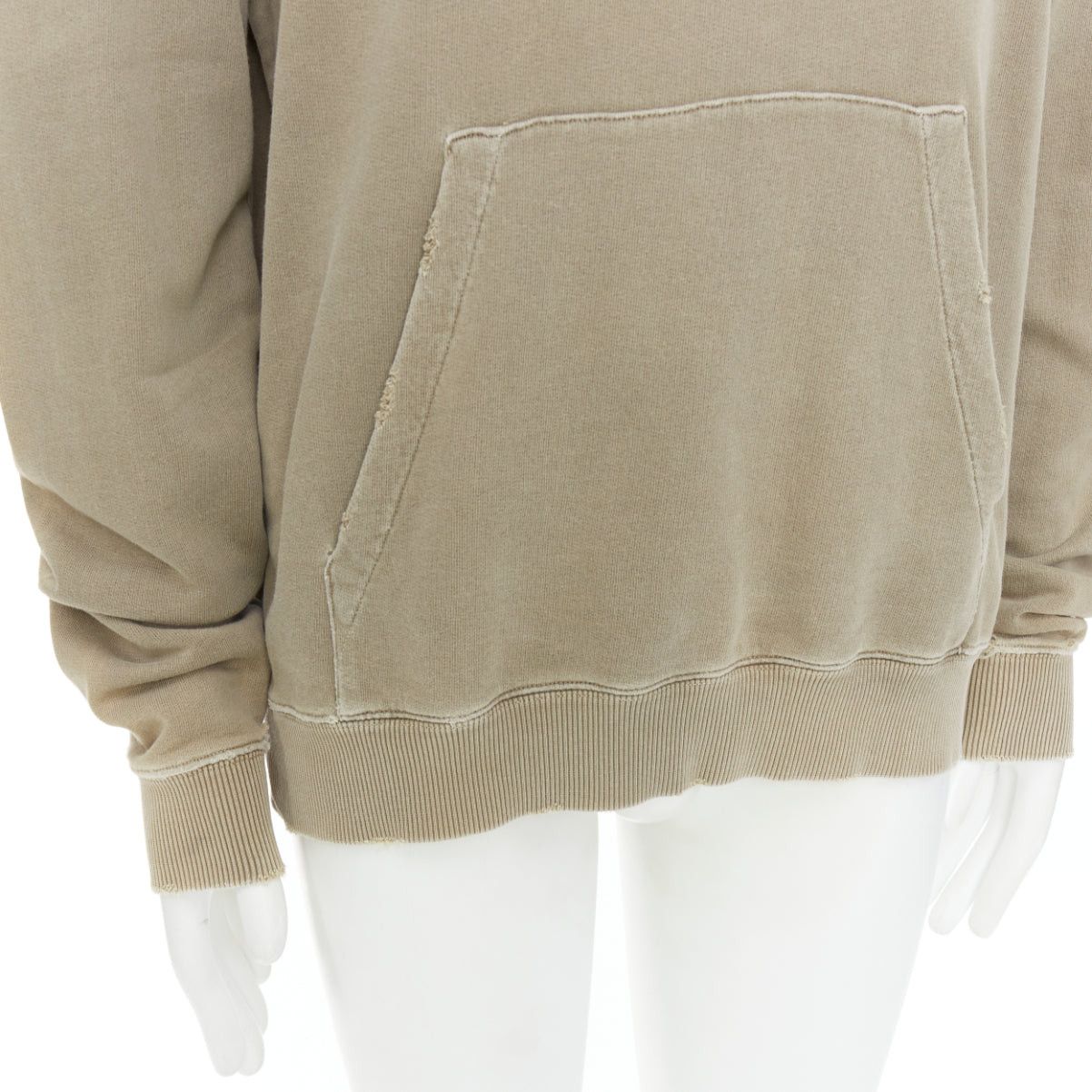 Saint Laurent Paris SAINT LAURENT 2018 stone cotton distressed washed logo hoodie S Size US S / EU 44-46 / 1 - 2 Thumbnail