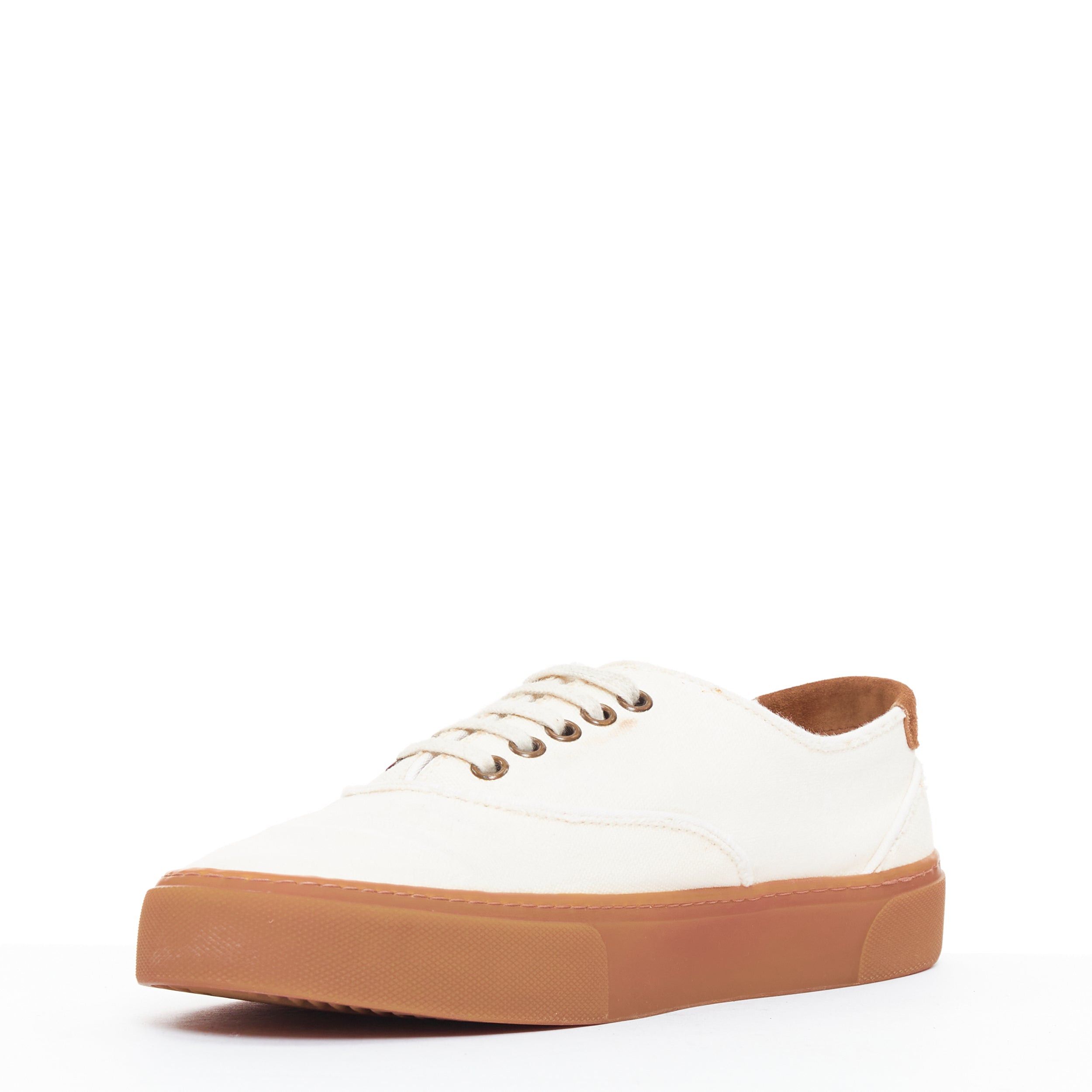 Saint Laurent Paris SAINT LAURENT Venice cream gum lace up low skate sneakers EU40 Size US 7 / EU 40 - 4 Thumbnail