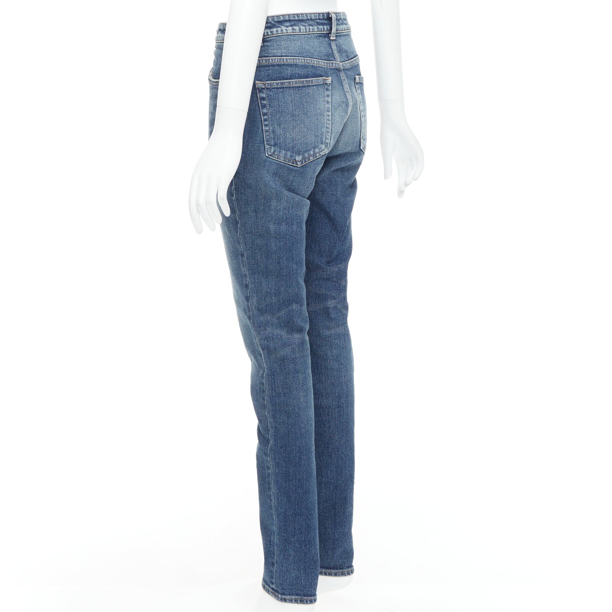 Saint Laurent Paris SAINT LAURENT D05 washed blue classic mid waist tapered jeans 29" Size 29" - 6 Thumbnail