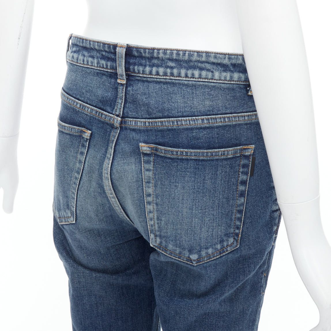 Saint Laurent Paris SAINT LAURENT D05 washed blue classic mid waist tapered jeans 29" Size 29" - 7 Thumbnail