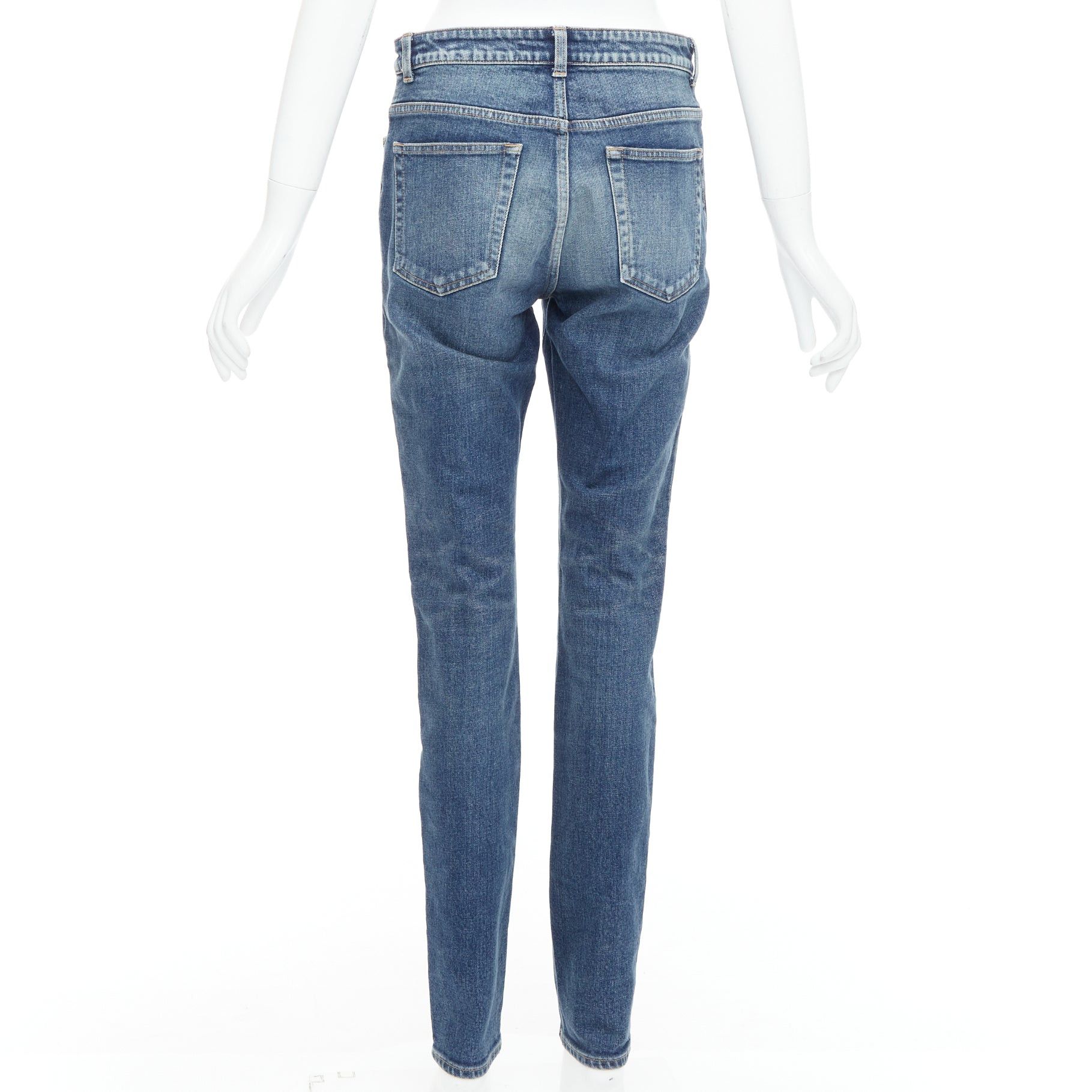 Saint Laurent Paris SAINT LAURENT D05 washed blue classic mid waist tapered jeans 29" Size 29" - 5 Thumbnail