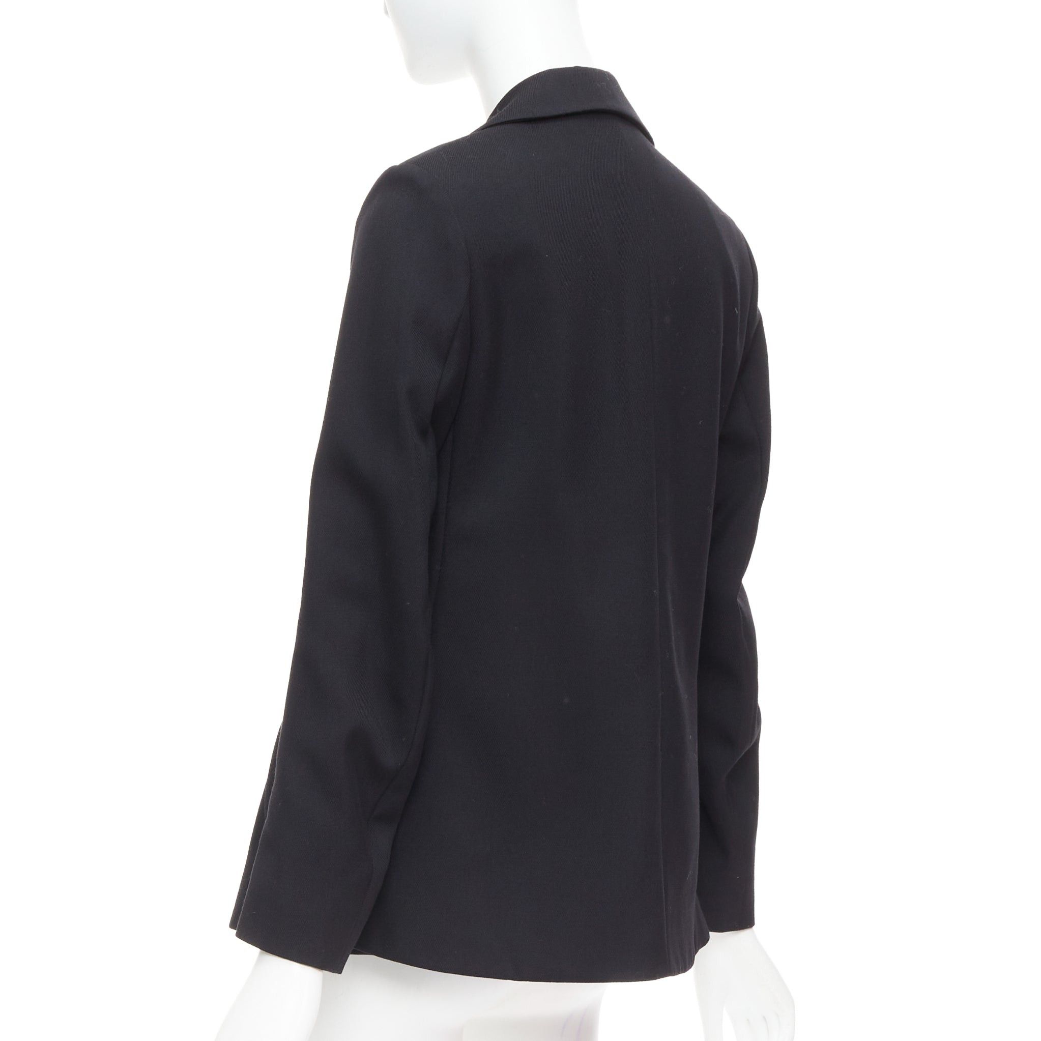 Saint Laurent Paris YVES SAINT LAURENT 2010 black wool blend deconstructed blazer FR36 S Size S / US 4 / IT 40 - 7 Thumbnail