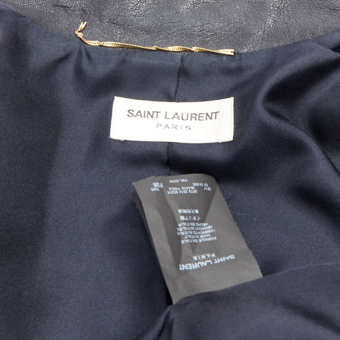Saint Laurent Paris SAINT LAURENT Hedi Slimane 2014 black cropped smoking spencer jacket FR36 S Size S / US 4 / IT 40 - 9 Thumbnail