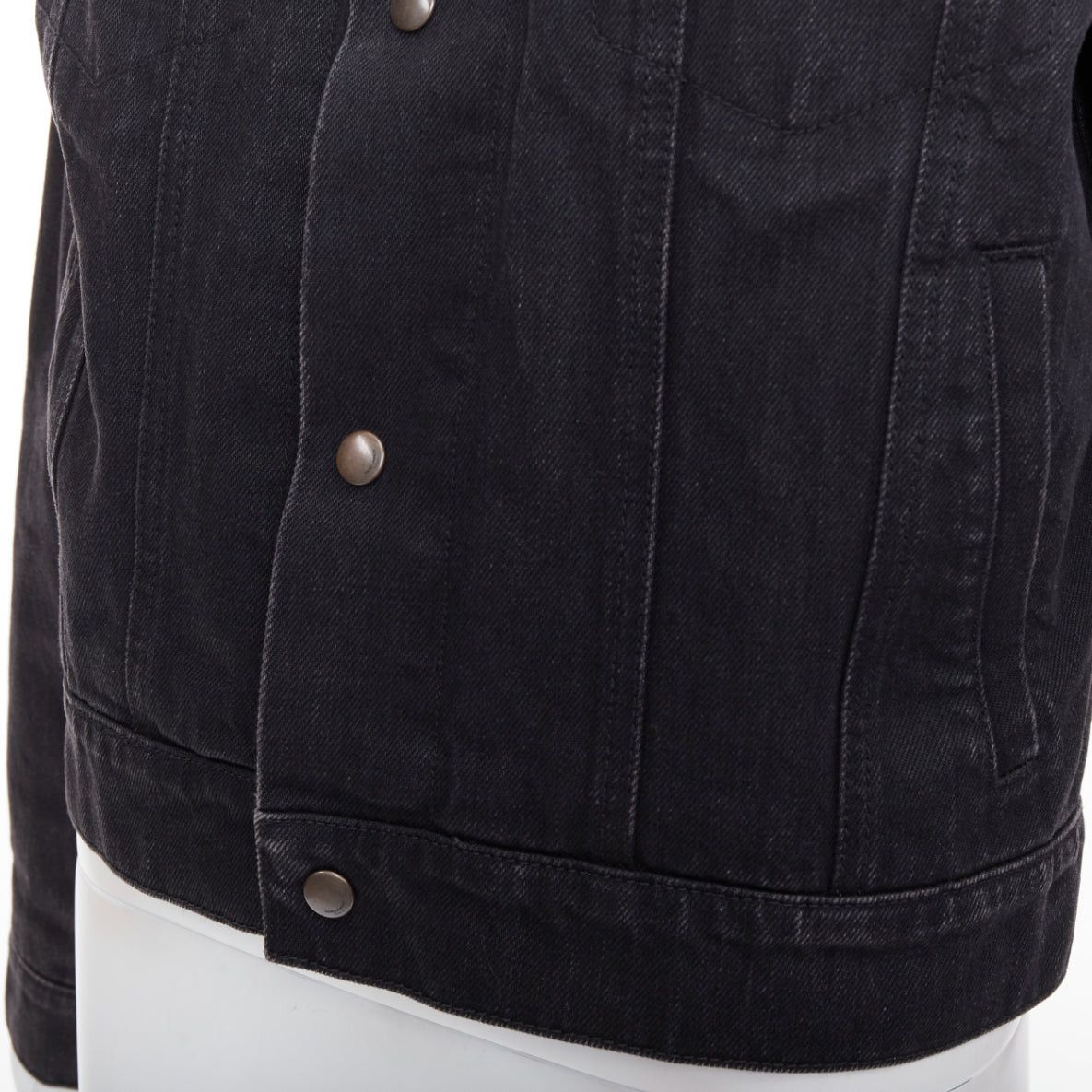 Saint Laurent Paris SAINT LAURENT 2018 black classic washed denim snap buttons trucker jacket M Size M / US 6-8 / IT 42-44 - 8 Thumbnail