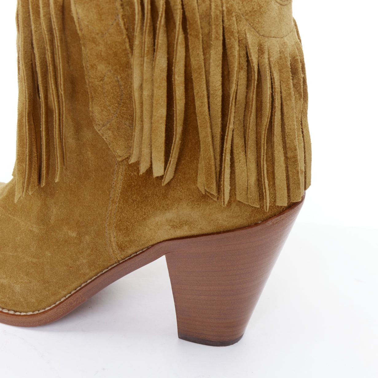 Saint Laurent Paris SAINT LAURENT New Western 80 brown suede fringe western boots EU39.5 Size US 9.5 / IT 39.5 - 8 Thumbnail