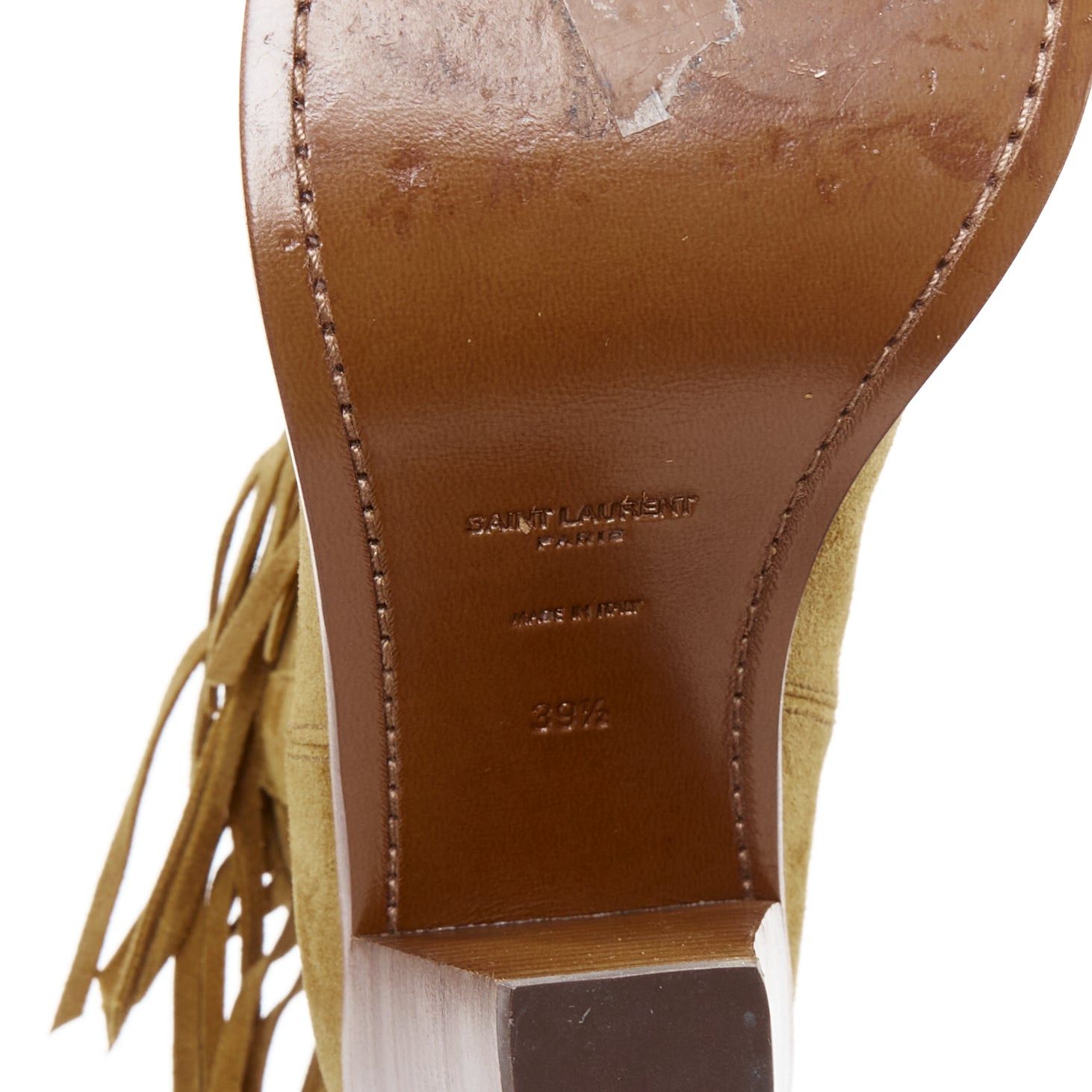 Saint Laurent Paris SAINT LAURENT New Western 80 brown suede fringe western boots EU39.5 Size US 9.5 / IT 39.5 - 10 Thumbnail