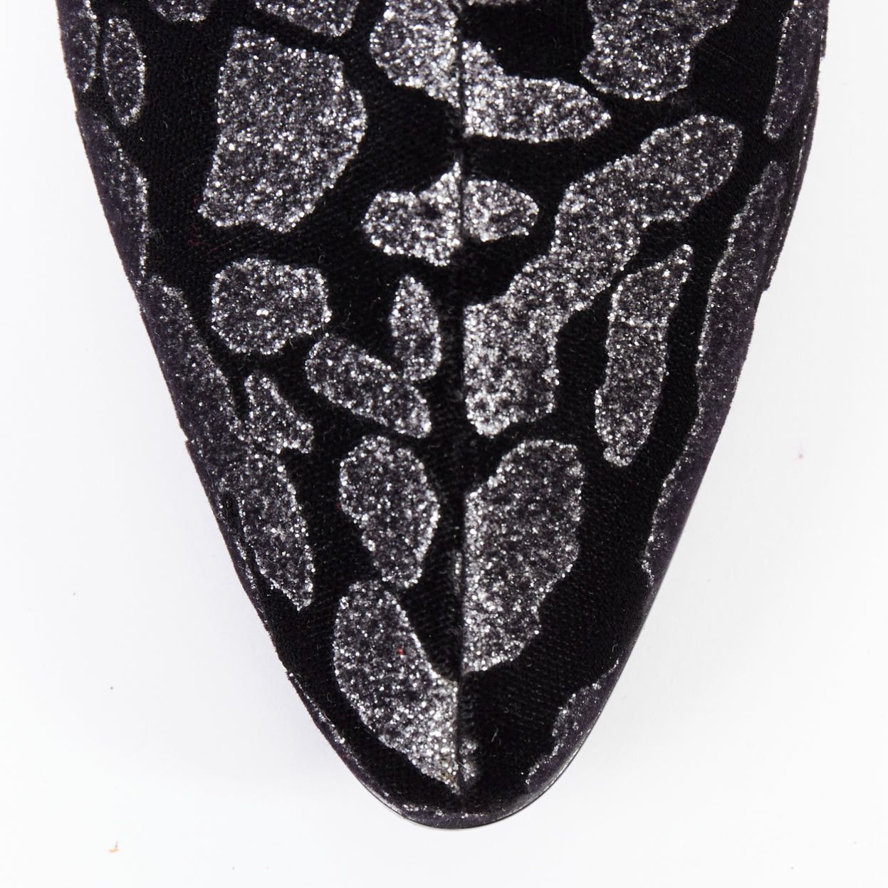 Saint Laurent Paris SAINT LAURENT Rock Leopard black grey glitter leopard print velvet chelsea boots EU36 Size US 6 / IT 36 - 6 Thumbnail