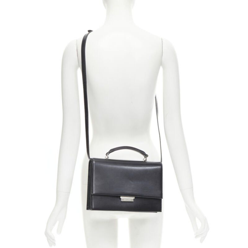 Saint Laurent Paris SAINT LAURENT Babylone black smooth leather top handle flap crossbody bag Size ONE SIZE - 2 Thumbnail