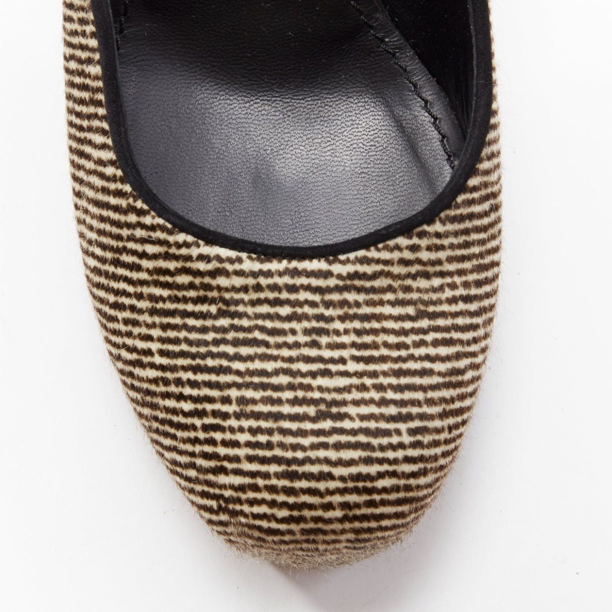 Saint Laurent Paris YVES SAINT LAURENT Tribtoo brown wool tweed platform heel pump EU37.5 Size US 7.5 / IT 37.5 - 6 Thumbnail