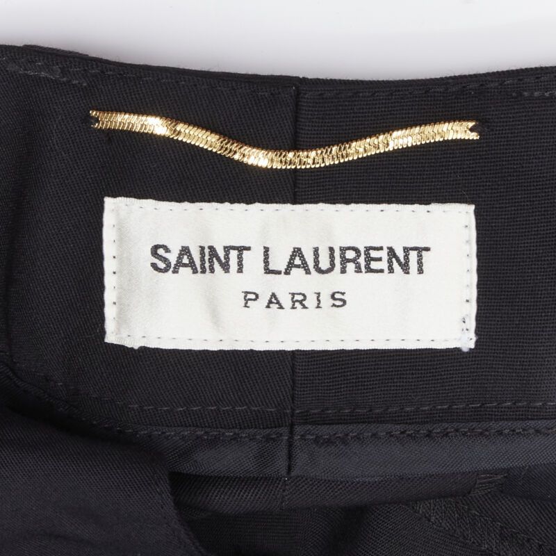 Saint Laurent Paris SAINT LAURENT white side braided trimming formal trousers S Size 27" / US 4 / IT 40 - 9 Thumbnail