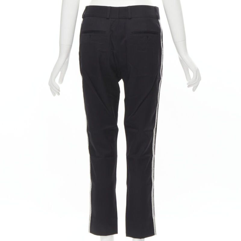 Saint Laurent Paris SAINT LAURENT white side braided trimming formal trousers S Size 27" / US 4 / IT 40 - 5 Thumbnail