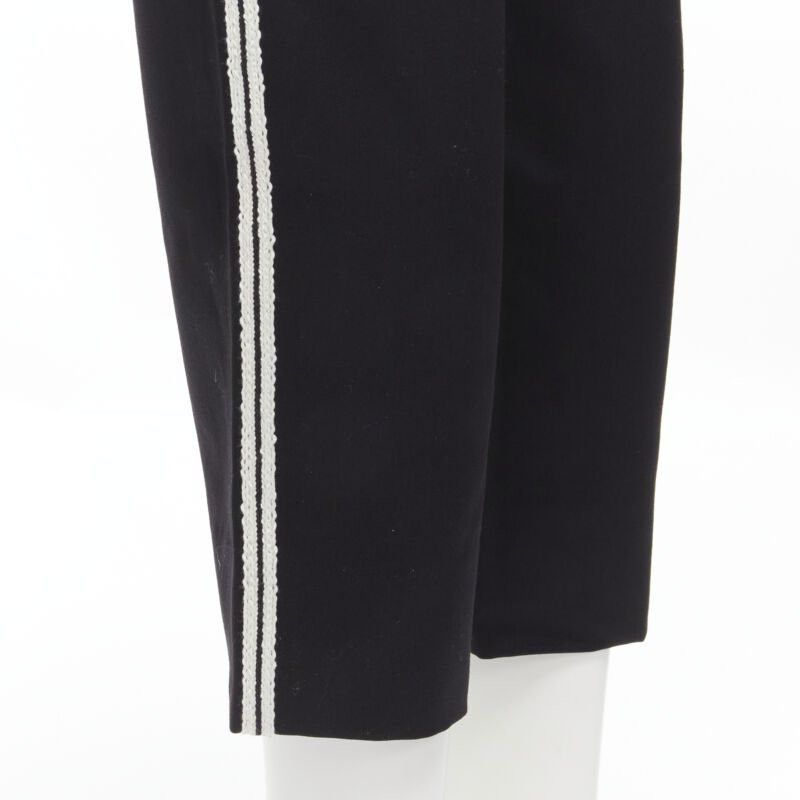 Saint Laurent Paris SAINT LAURENT white side braided trimming formal trousers S Size 27" / US 4 / IT 40 - 2 Thumbnail