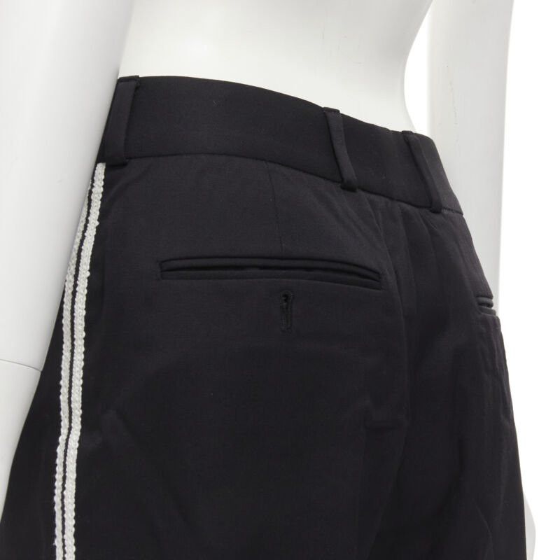Saint Laurent Paris SAINT LAURENT white side braided trimming formal trousers S Size 27" / US 4 / IT 40 - 8 Thumbnail