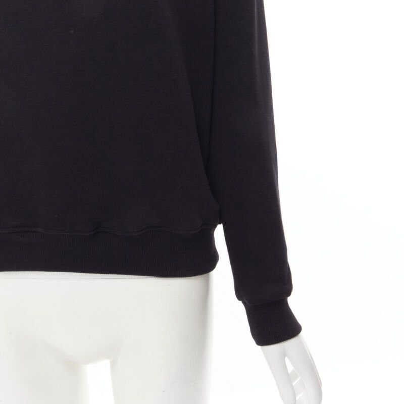 Saint Laurent Paris SAINT LAURENT Hedi Slimane 2014 black leather foldover collar pullover sweater S Size S / US 4 / IT 40 - 7 Thumbnail